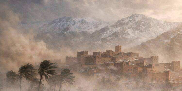 طقس قارس ورياح عاتية تضرب عدة مناطق بالمملكة