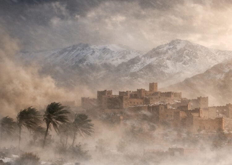 طقس قارس ورياح عاتية تضرب عدة مناطق بالمملكة