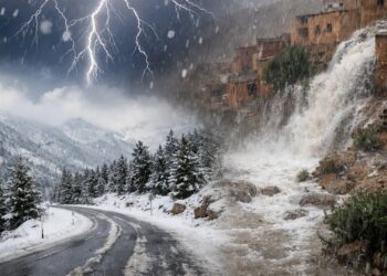 إنذار جوي عاجل: زخات رعدية قوية وبَرَد وثلوج تضرب عدة مناطق بالمملكة حتى الأحد