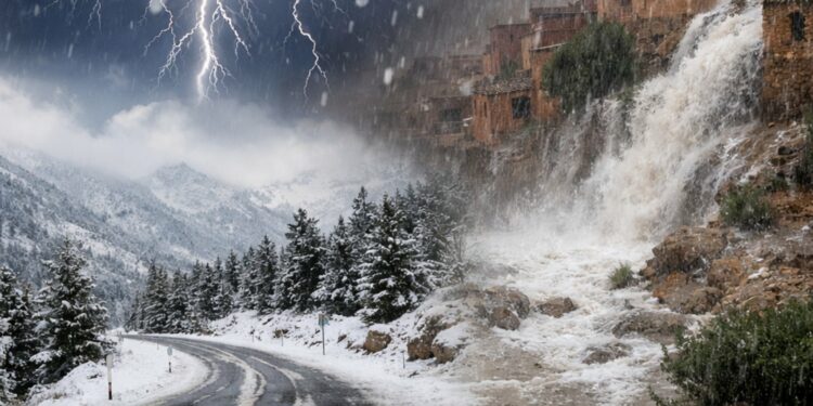 إنذار جوي عاجل: زخات رعدية قوية وبَرَد وثلوج تضرب عدة مناطق بالمملكة حتى الأحد