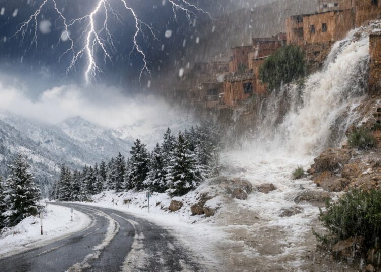 إنذار جوي عاجل: زخات رعدية قوية وبَرَد وثلوج تضرب عدة مناطق بالمملكة حتى الأحد