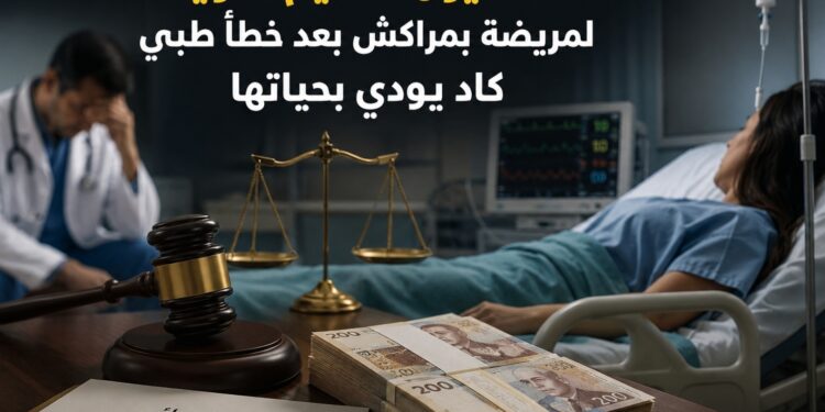 50 مليون سنتيم تعويضاً لمريضة بمراكش بعد خطأ طبي كاد يودي بحياتها