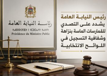 رئيس النيابة العامة يشدد على التصدي للممارسات الماسة بنزاهة وشفافية التسجيل في اللوائح الانتخابية