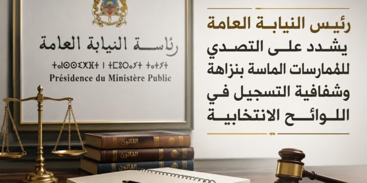 رئيس النيابة العامة يشدد على التصدي للممارسات الماسة بنزاهة وشفافية التسجيل في اللوائح الانتخابية