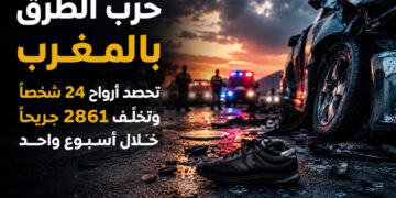 حرب الطرق تحصد أرواح 24 شخصاً وتخلّف 2861 مصاباً في 2103 حوادث خلال أسبوع واحد