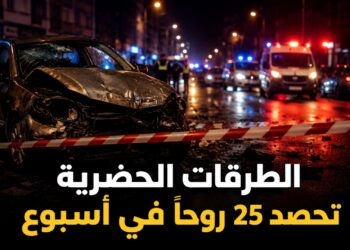 الأمن الوطني يكشف حصيلة أسبوع دامٍ للطرقات: 25 قتيلاً و2823 جريحاً داخل المدن