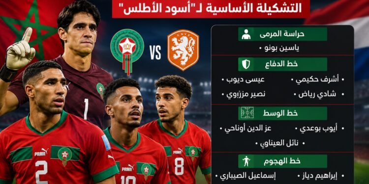 الناخب الوطني يكشف عن تشكيلته لمواجهة هولندا