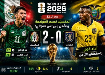 المكسيك تحسمها بثنائية وتبلغ ثمن نهائي مونديال 2026 بثقة