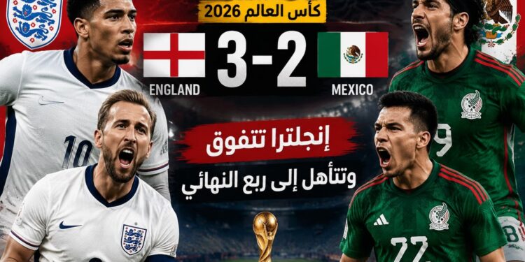 إنجلترا تُقصي المكسيك في قمة مثيرة وتبلغ ربع نهائي مونديال 2026