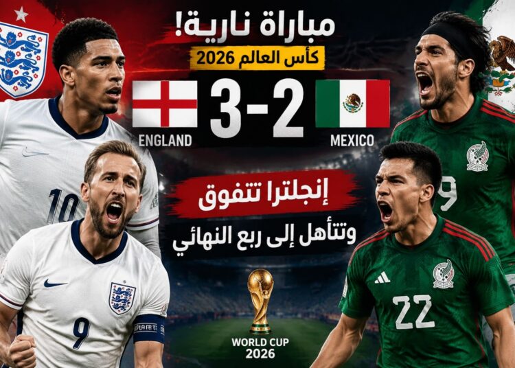 إنجلترا تُقصي المكسيك في قمة مثيرة وتبلغ ربع نهائي مونديال 2026