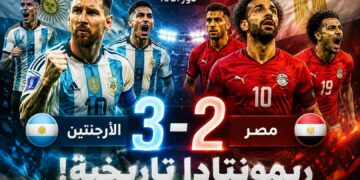 الأرجنتين تقلب الطاولة على مصر بثلاثية مثيرة وتتأهل إلى ربع نهائي كأس العالم 2026