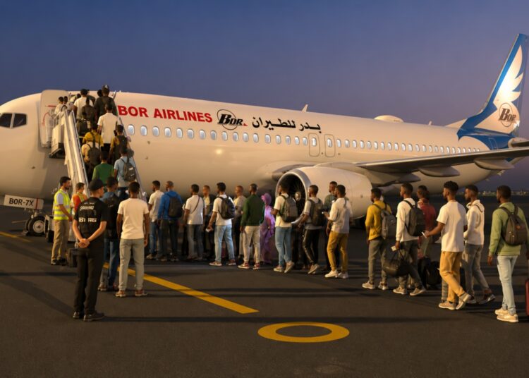 137 مهاجراً سودانياً يغادرون المغرب في أول رحلة للعودة الطوعية إلى السودان